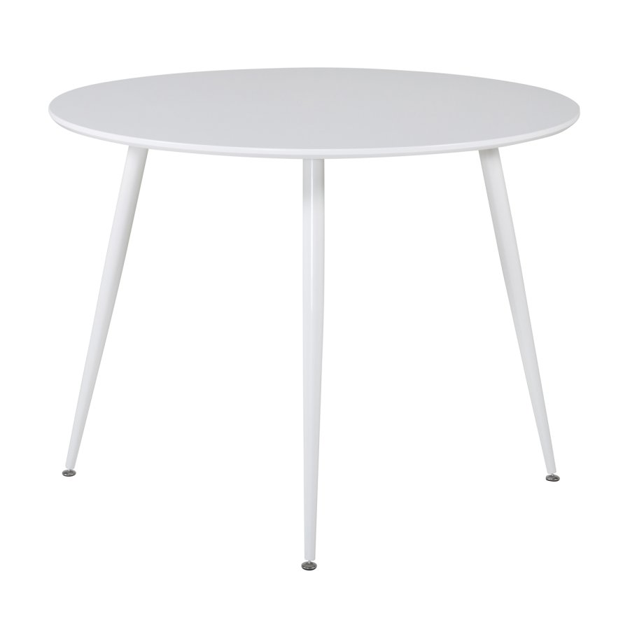 VENTURE DESIGN Plaza spisebord - hvit MDF og hvitt metall (100)
