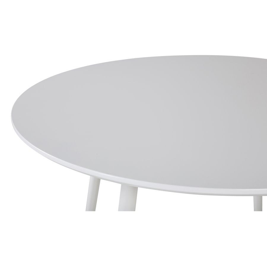 VENTURE DESIGN Plaza spisebord - hvit MDF og hvitt metall (100)