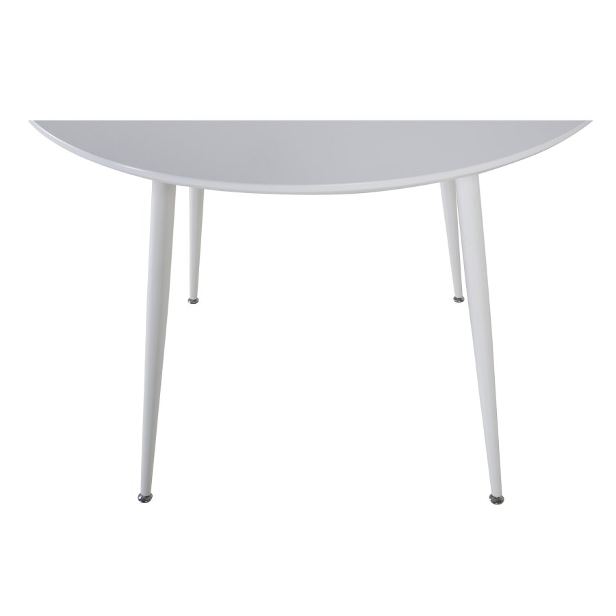 VENTURE DESIGN Plaza spisebord - hvit MDF og hvitt metall (100)