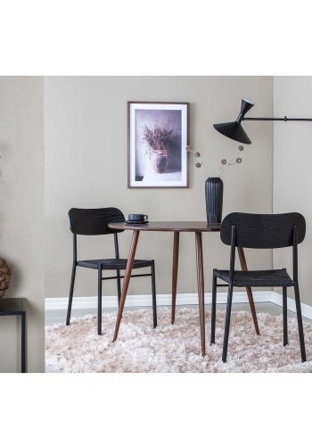 VENTURE DESIGN Plaza spisebord - valnttfolie MDF og valnttfolie metall (100)