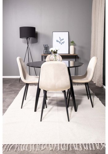 VENTURE DESIGN Devi-teppe - slv polyester og bomull (200x300)