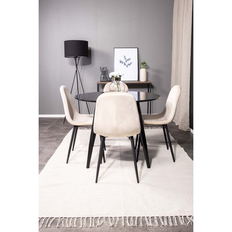 VENTURE DESIGN Devi-teppe - slv polyester og bomull (200x300)