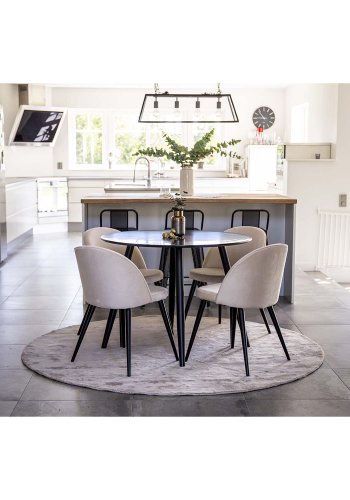 VENTURE DESIGN Indra-teppe - beige viskose og bomull (200)