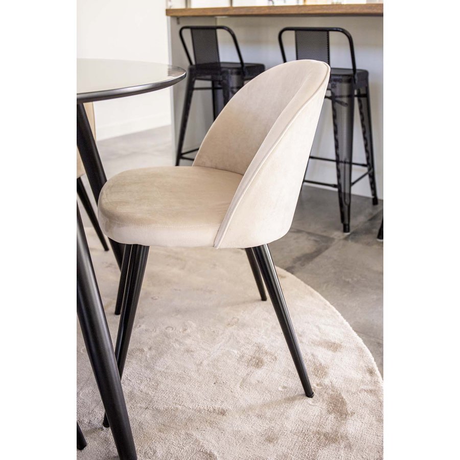 VENTURE DESIGN Indra-teppe - beige viskose og bomull (200)