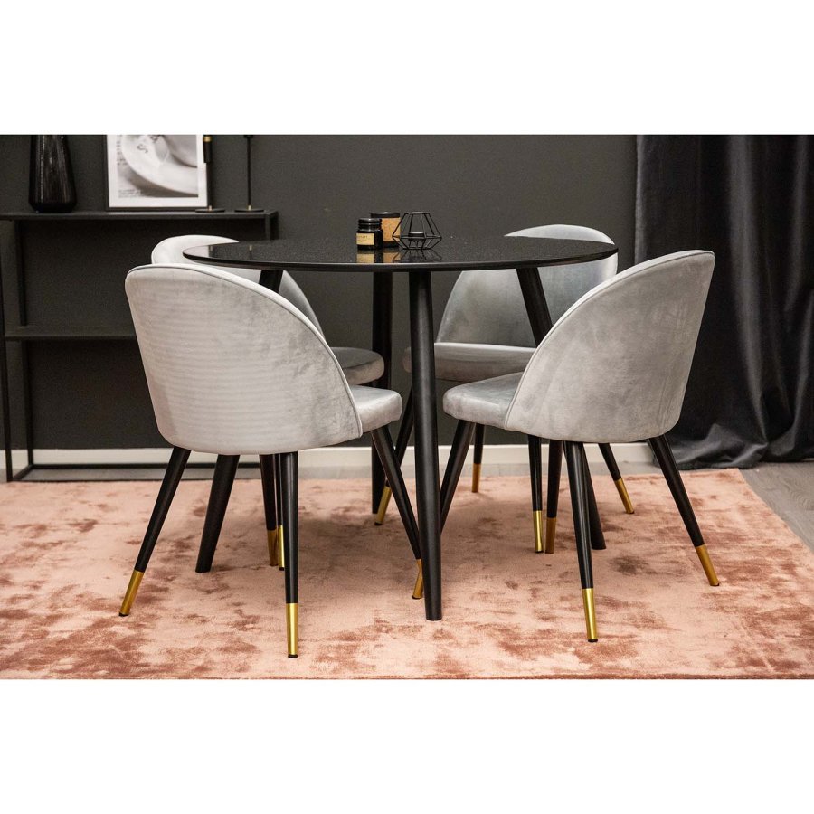 VENTURE DESIGN Undra teppe - mrkegr viskose (170x240)