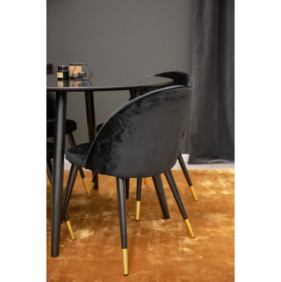 VENTURE DESIGN Indra-teppe - sennepsgul viskose og bomull (170x240)