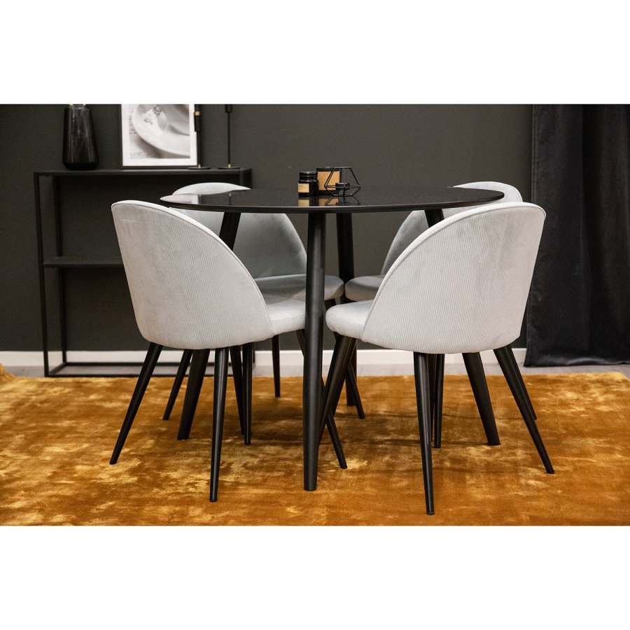 VENTURE DESIGN Indra-teppe - sennepsgul viskose og bomull (170x240)