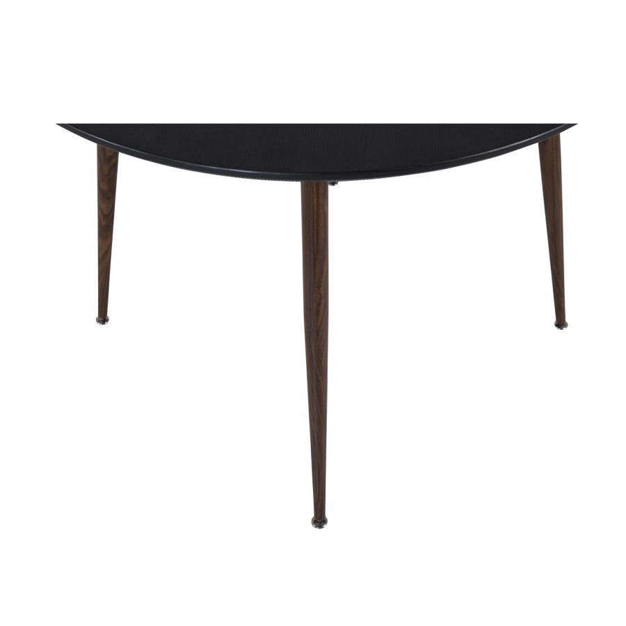 VENTURE DESIGN Plaza spisebord - svart MDF og valntt folie metall (100)