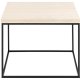 ACT NORDIC Barossa Couchtisch, quadratisch – beigefarbenes Papier in Travertinoptik und schwarzer Stahl (60x60)