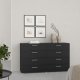 TVILUM Pepe Doppelkommode mit 8 Schubladen - schwarze Folie und Kunststoff