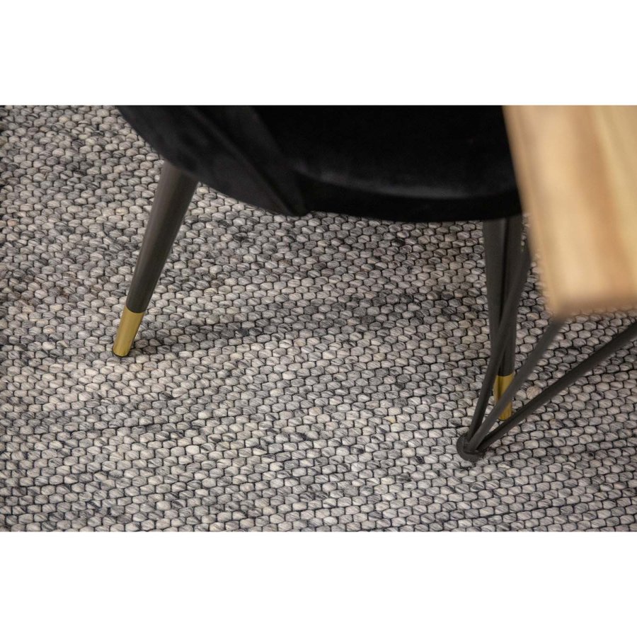 VENTURE DESIGN Ganga Teppich – Silberwolle und Baumwolle (170x240)