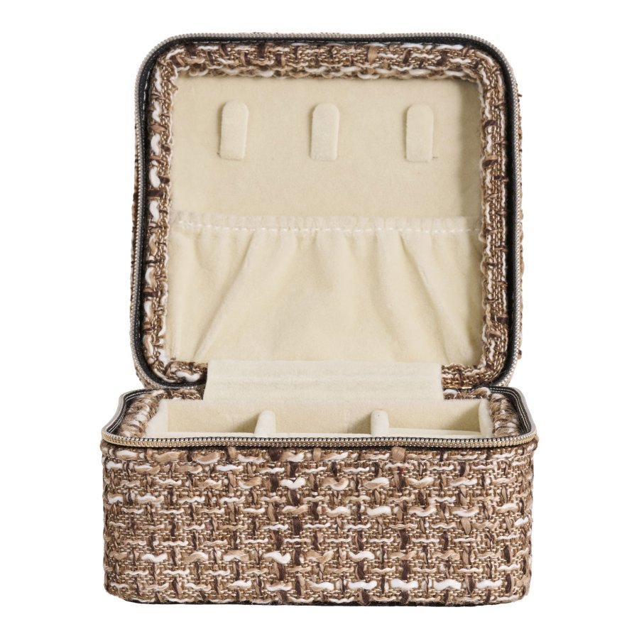 HOUSE NORDIC Marrakech smykkeskrin - brun blandet polyester (11x11x6,5)