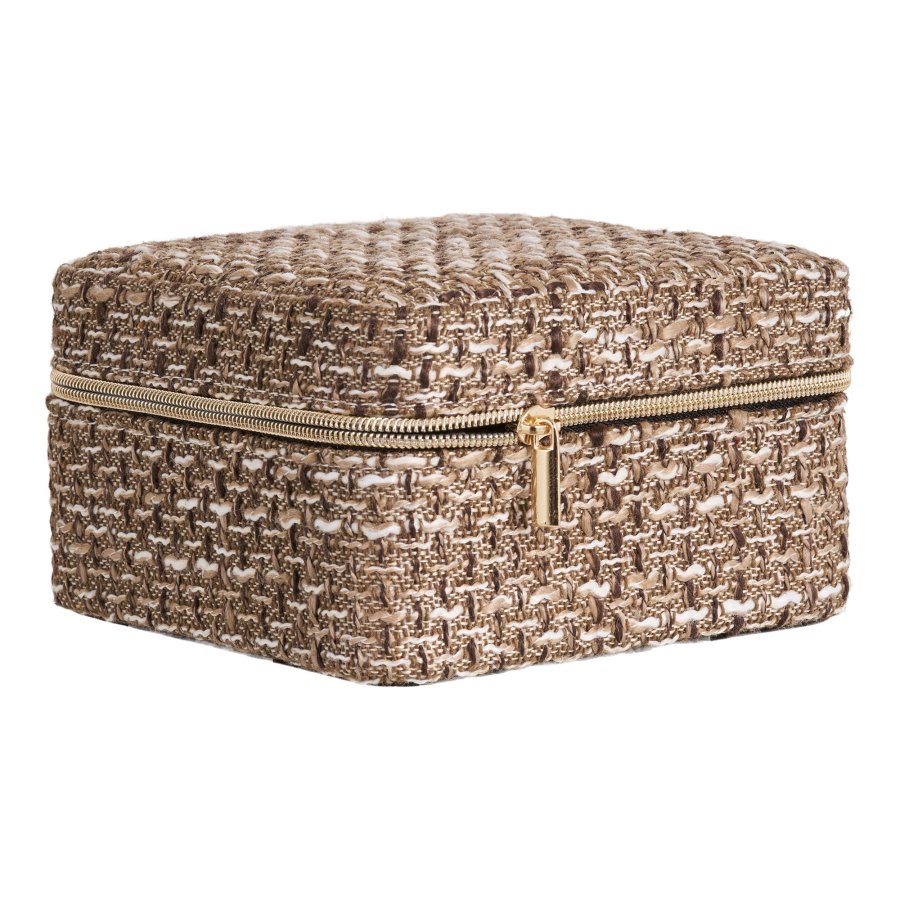 HOUSE NORDIC Marrakech smykkeskrin - brun blandet polyester (11x11x6,5)