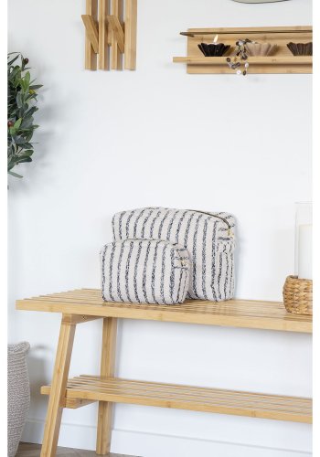 HOUSE NORDIC Nador toalettmappe - sandblanding polyester (sett med 2)