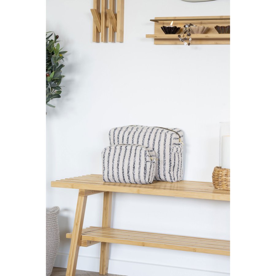 HOUSE NORDIC Nador toalettmappe - sandblanding polyester (sett med 2)