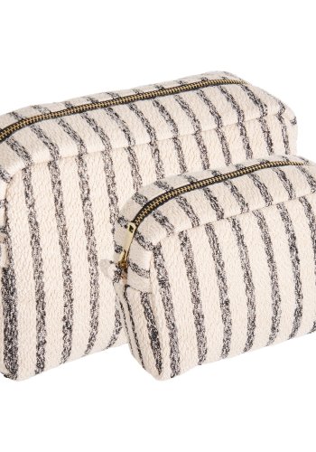 HOUSE NORDIC Nador toalettmappe - sandblanding polyester (sett med 2)