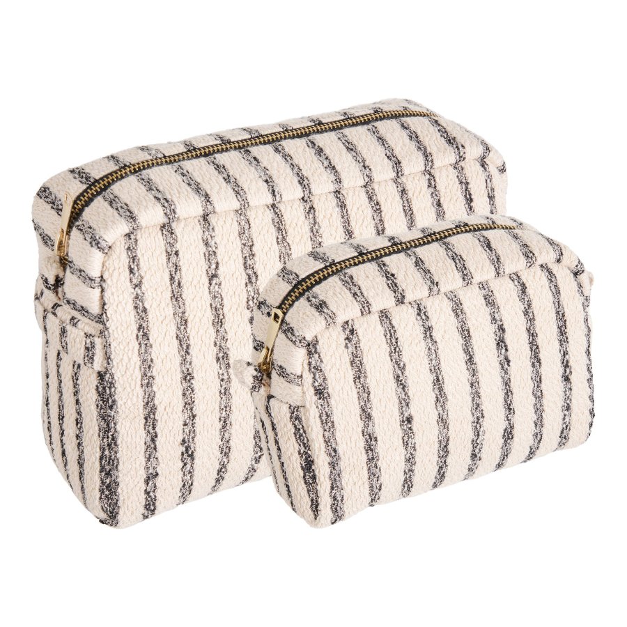 HOUSE NORDIC Nador toalettmappe - sandblanding polyester (sett med 2)