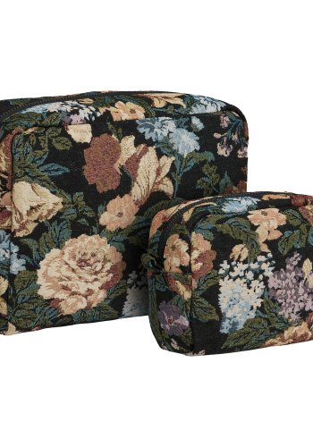 HOUSE NORDIC�Zoe toilettaske - sort mix polyester (s�t af 2)