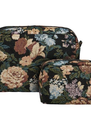 HOUSE NORDIC�Zoe toilettaske - sort mix polyester (s�t af 2)