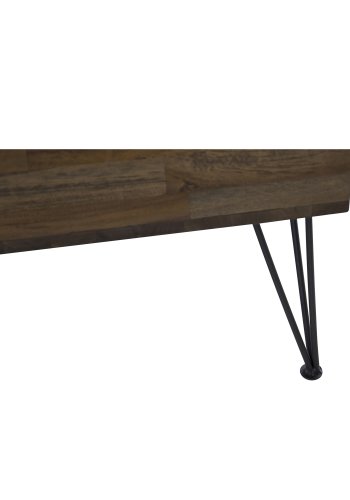 VENTURE DESIGN Bali salongbord, m. 1 rom - naturlig teak og metall (80x80)