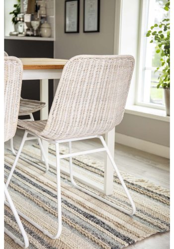 VENTURE DESIGN Gudha Teppich – beige und blaue Wolle (170x240) 