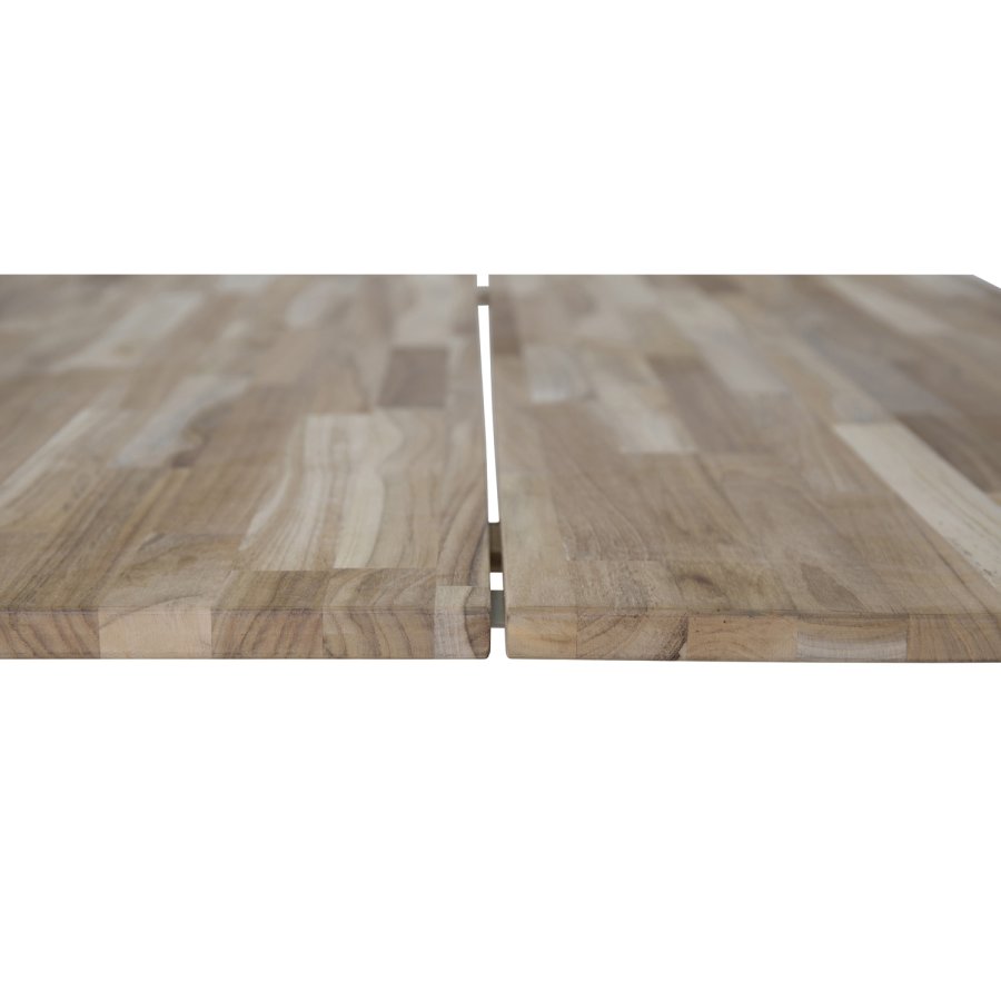 VENTURE DESIGN Cirebon spisebord - naturlig teak og hvitt metall (200x90)