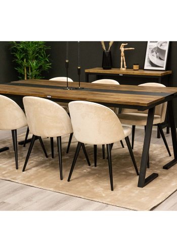 VENTURE DESIGN Indra-teppe - beige viskose og bomull (170x240)