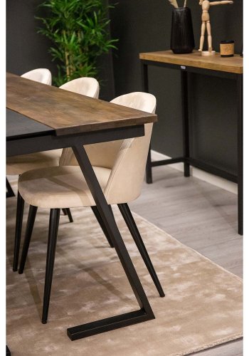 VENTURE DESIGN Indra-teppe - beige viskose og bomull (170x240)