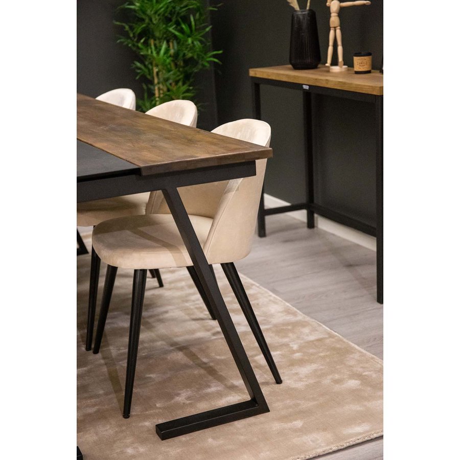 VENTURE DESIGN Indra-teppe - beige viskose og bomull (170x240)