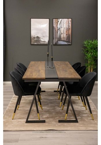 VENTURE DESIGN Indra-teppe - beige viskose og bomull (170x240)