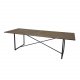 VENTURE DESIGN Padang spisebord - brun teak og metall (250x100)