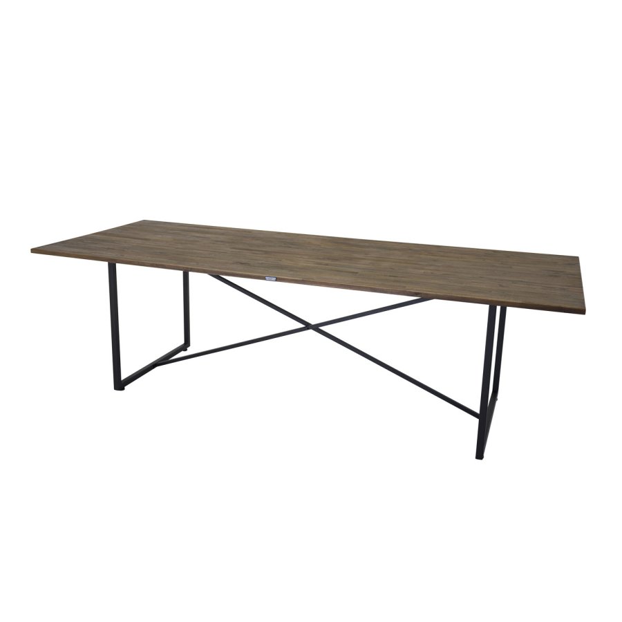 VENTURE DESIGN Padang spisebord - brun teak og metall (250x100)