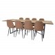 VENTURE DESIGN Padang spisebord - brun teak og metall (250x100)