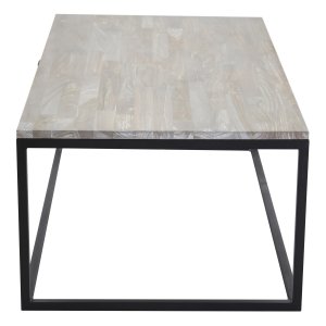 VENTURE DESIGN Jepara Soffbord - Grtt Trä och Metall (120 x 60 cm)