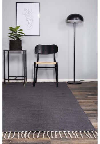 VENTURE DESIGN Panipat-teppe - mrkegr bomull (170x240) 