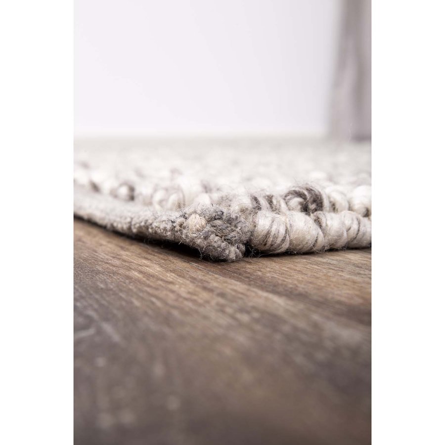 VENTURE DESIGN Jajru teppe - lys gr ull og viskose (200x300) 