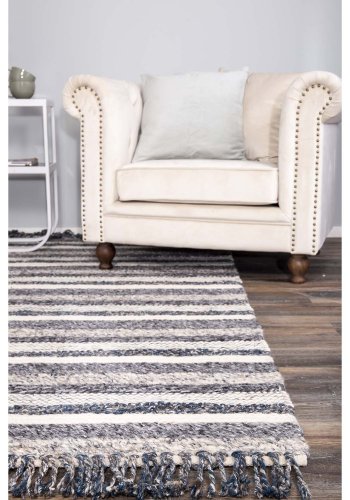 VENTURE DESIGN Agra teppe - gr og bl ull (170x240) 