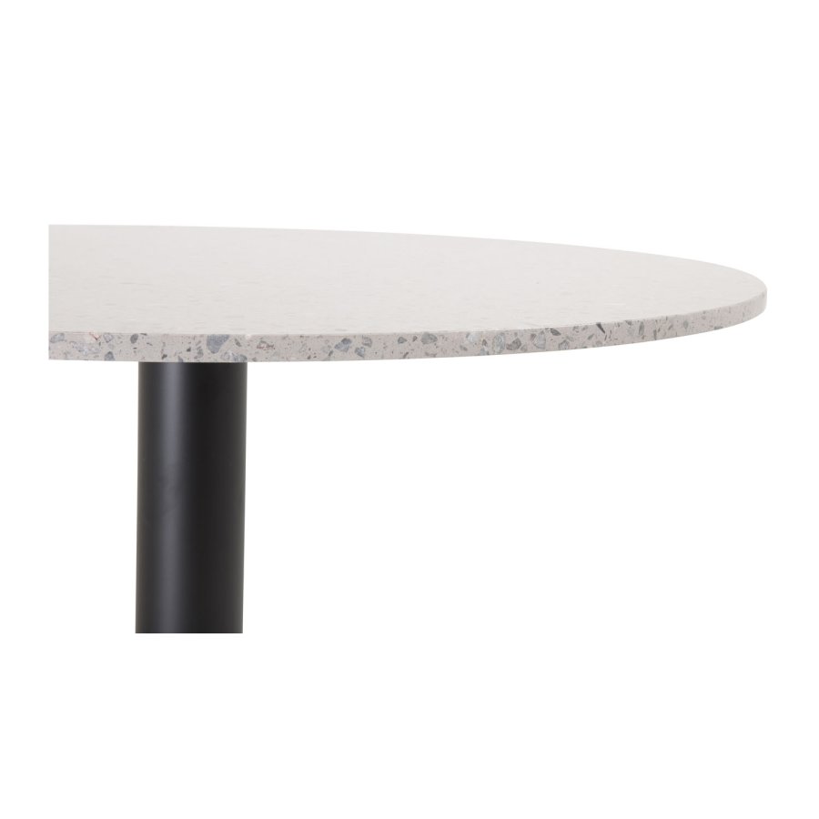 VENTURE DESIGN Razzia spisebord - gr terrazzo og svart metall (106)