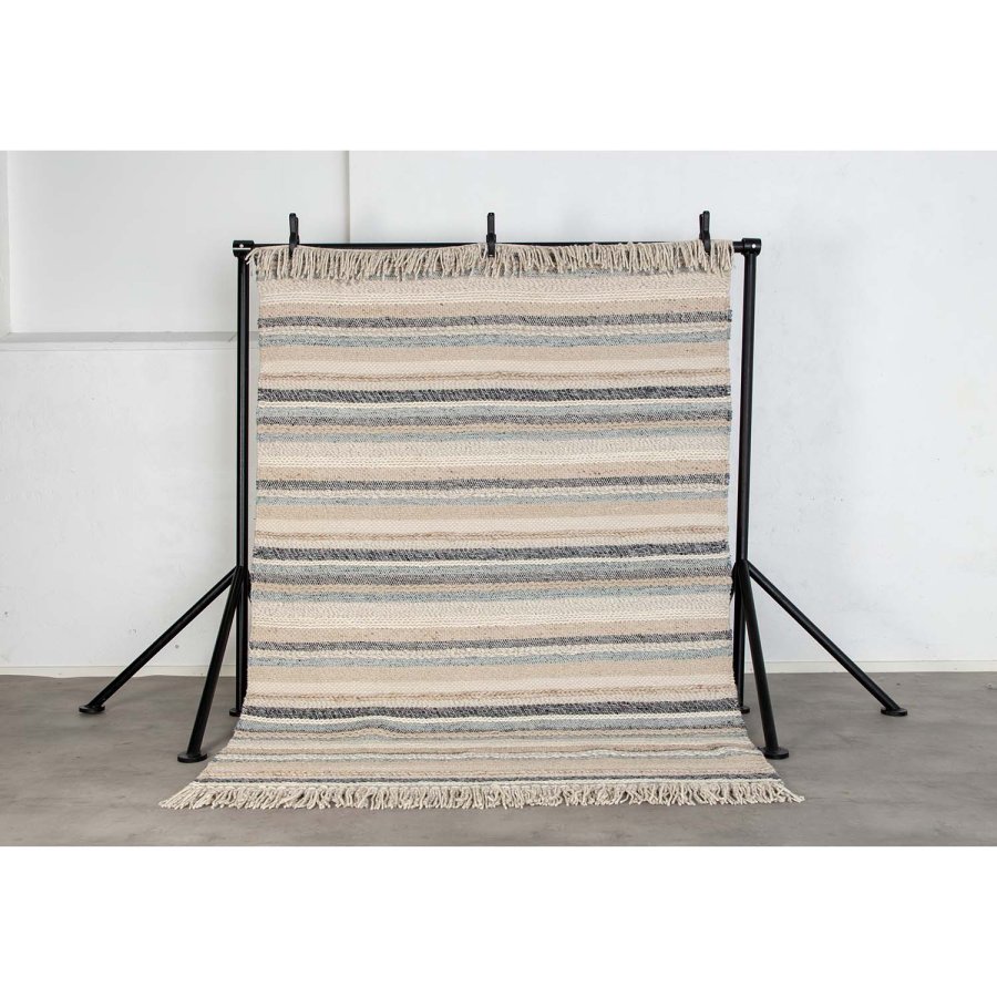 VENTURE DESIGN Gudha Teppich – beige und blaue Wolle (170x240) 