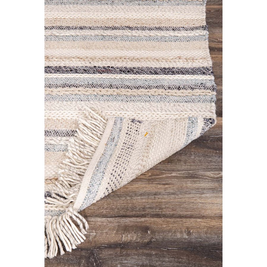 VENTURE DESIGN Gudha Teppich – beige und blaue Wolle (170x240) 