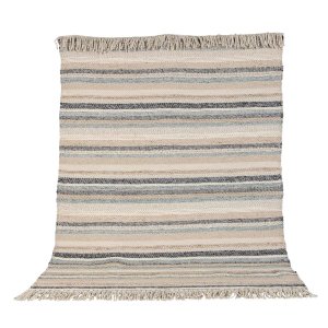 VENTURE DESIGN Gudha teppe - beige og bl ull (200x300) 