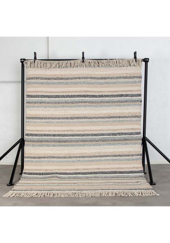 VENTURE DESIGN Gudha Teppich – beige und blaue Wolle (200x300) 
