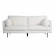 VENTURE DESIGN Boom 3-seters sofa - hvit teddystoff polyester og sort metall