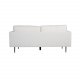 VENTURE DESIGN Boom 3-seters sofa - hvit teddystoff polyester og sort metall