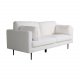 VENTURE DESIGN Boom 3-seters sofa - hvit teddystoff polyester og sort metall