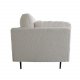 VENTURE DESIGN Boom 3-seters sofa - hvit teddystoff polyester og sort metall