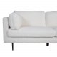 VENTURE DESIGN Boom 3-seters sofa - hvit teddystoff polyester og sort metall