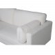 VENTURE DESIGN Boom 3-seters sofa - hvit teddystoff polyester og sort metall