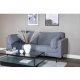 VENTURE DESIGN Boom 3 pers. sofa - m�rkegr� bamsestof polyester og sort metal