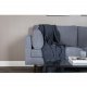 VENTURE DESIGN Boom 3 pers. sofa - m�rkegr� bamsestof polyester og sort metal